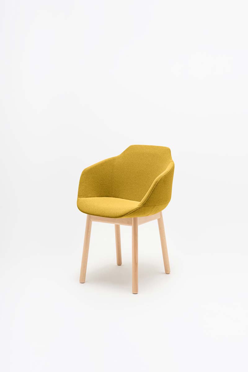 Ultra chair with wooden base
