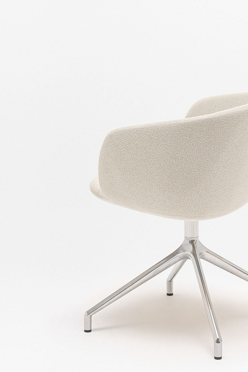 Grace chair polished aluminium base