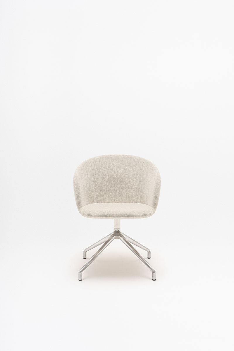 Grace chair polished aluminium base