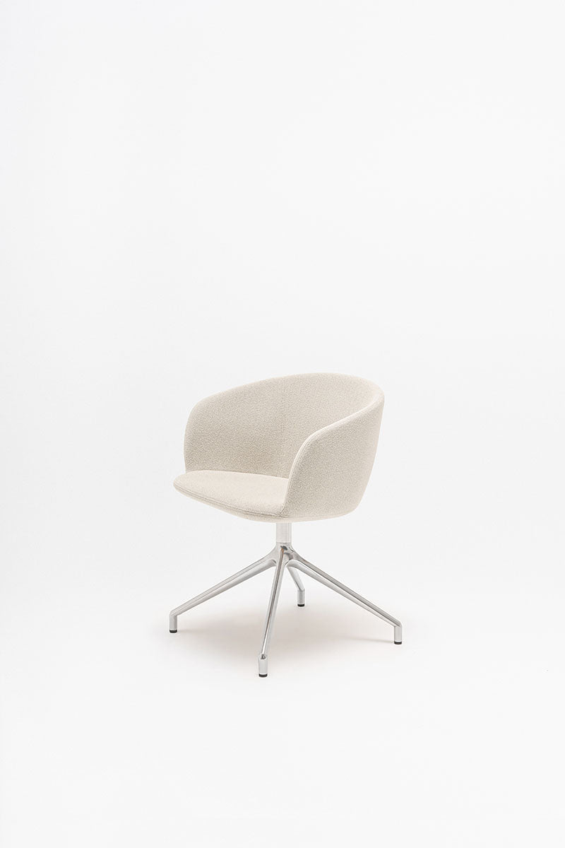 Grace chair polished aluminium base