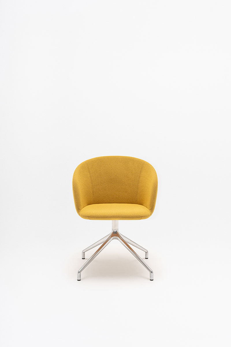 Grace chair polished aluminium base