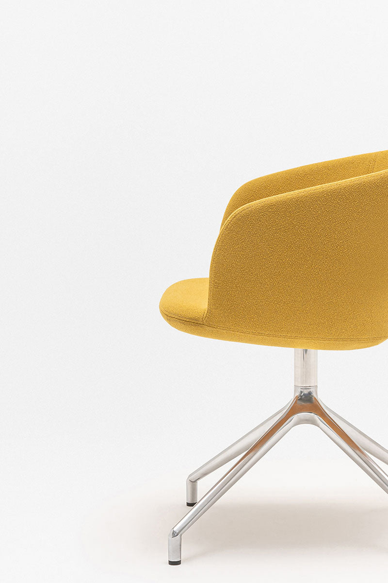 Grace chair polished aluminium base