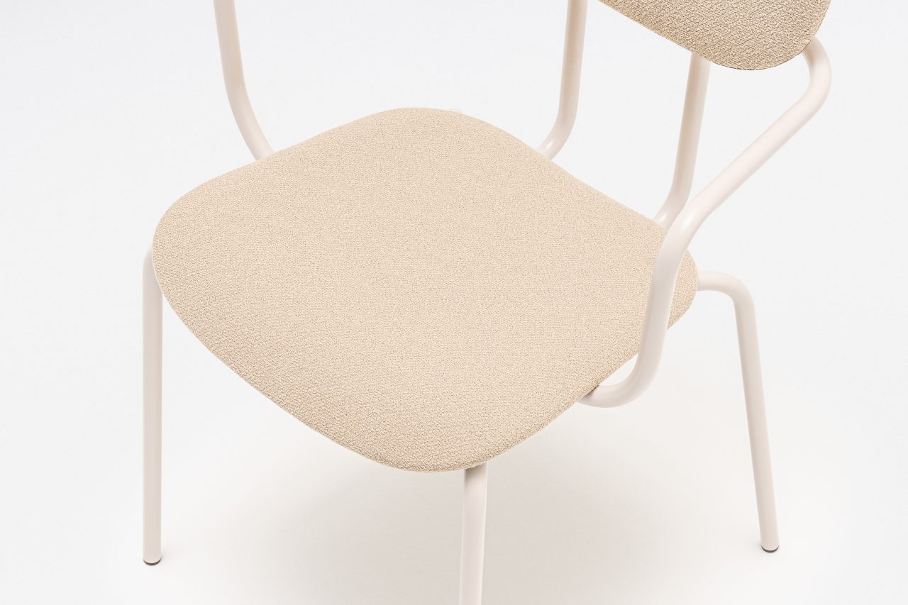 New upholstered chair 4-legged base