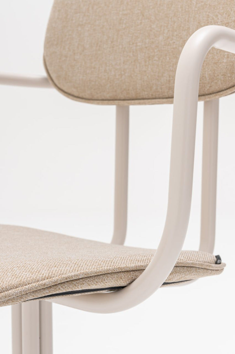 New upholstered chair with headrest fixed base with castors