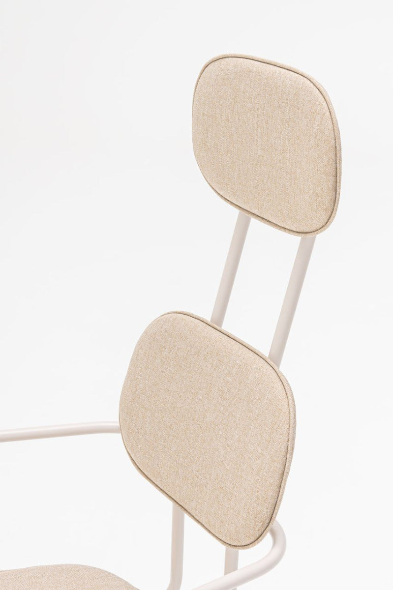 New upholstered chair with headrest fixed base with castors