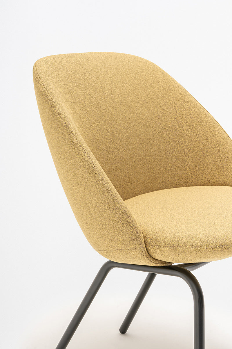 Paralel conference armchair 4-legged base