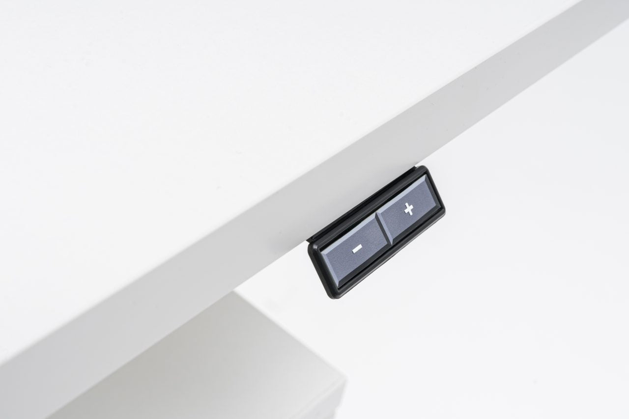 Ogi bench desk with electric height adjustment, twin-motor frame