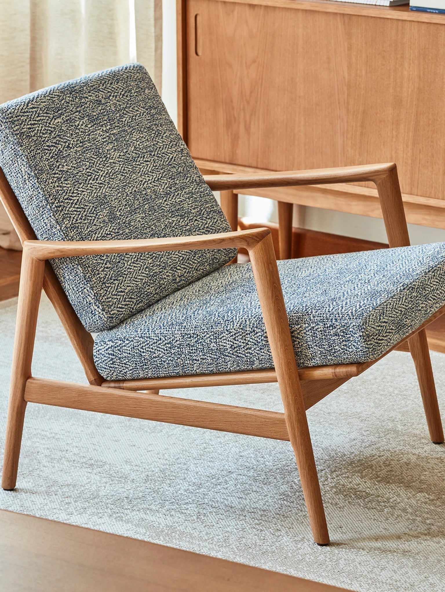 Stefan Lounge Chair in Braid Indigo