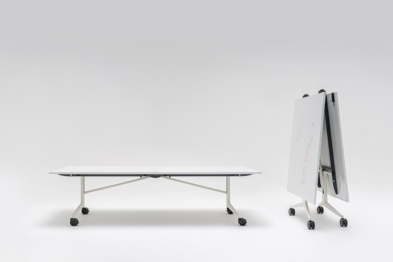 Plex whiteboard folding table