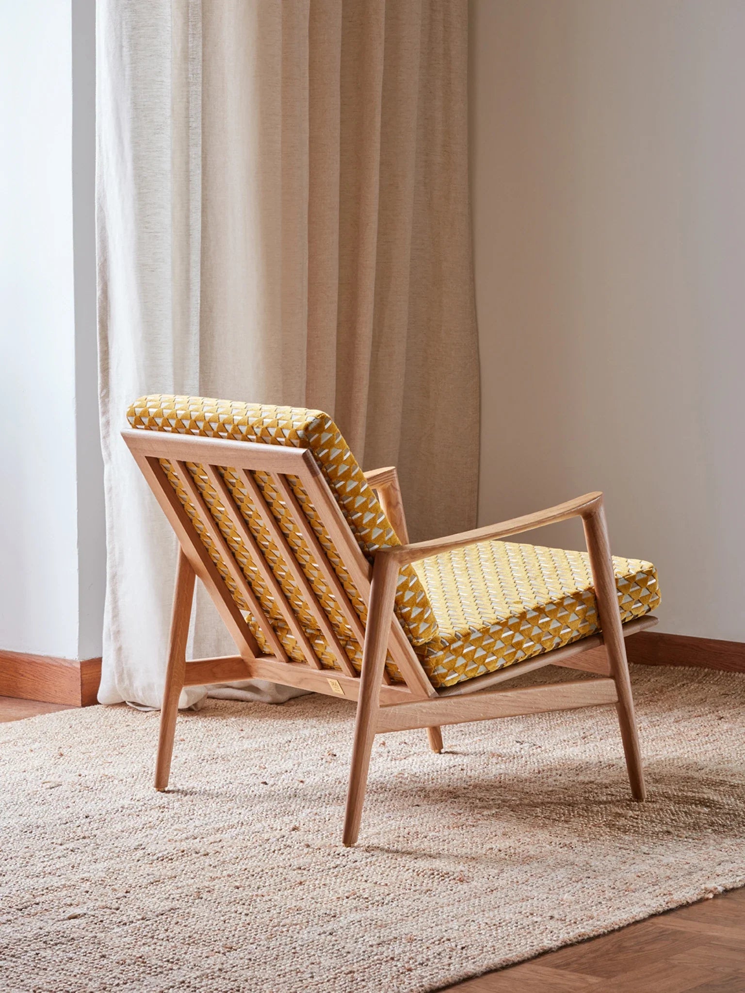 Stefan Lounge Chair in Uroko Moutarde Casamance